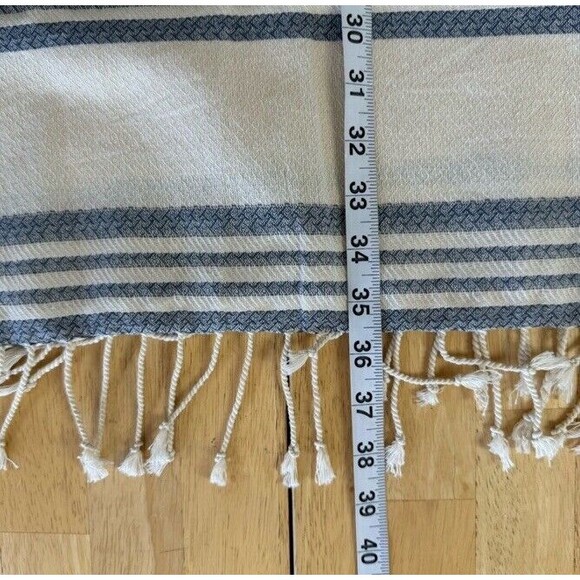 Tribe Alive Fringed Beach Cotton Poncho Kaftan Coastal One Size Swim Coverup NEW - Picture 7 of 7